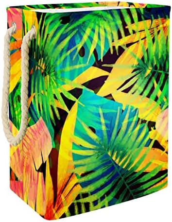 Кошница за дрехи Leaf Tropical Чанти За съхранение на Бельо Вградена Подплата с Подвижни Скоби Сгъваема Кошница