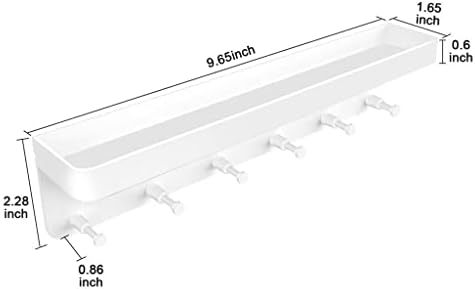 DUBAO Стенен монтаж с L-образно една кука Ключодържател, Шапка, Чадър Закачалка за дрехи и Етажерка За съхранение