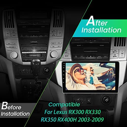 Android 12 [2 GB + 32 GB] Автомобилното радио, съвместимо за Lexus RX300 RX330 RX350 RX400H 2003-2009, 9-инчов