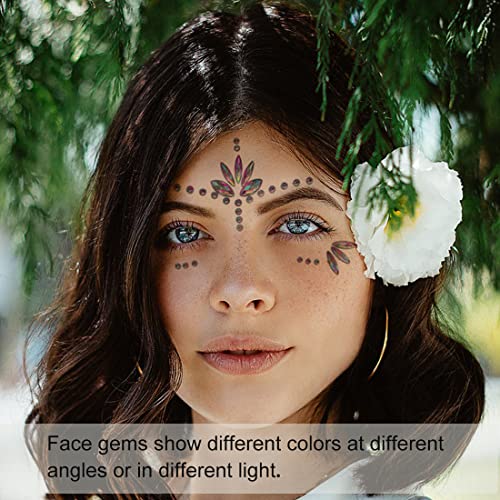 8 Листа Грижи За Кожата на Лицето Gems/Татуировка дизайни на Етикети, TuNan Планински Кристал, Самозалепващи