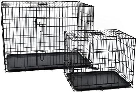 Къщичка за кучета Preeyawadee S-2XL, Подходящи Железни Клетки за малки и големи кучета, Супер Здрави Дишащи