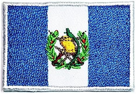 Салфетки плюс 1,2X1,7 инча. Държава на Националния Флаг на Гватемала Бродирана Апликация на Iron Пришивной Кръпка