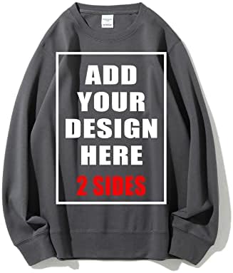 Oucouvip Custom Crewneck Sweatshirt за Жени и Мъже Персонализирани Дизайн Качулки Вашият Собствен Отпред и Отзад