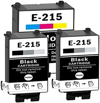INKWAY Възстановени касети 215 T215 с Пигментными мастило за принтер WF-100 WF-110, 3 опаковки (2 * черни, 1