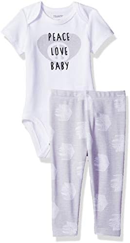 Комплект от 2 теми Hanes Ultimate Baby в флекси (Панталони с Боди с къс ръкав)