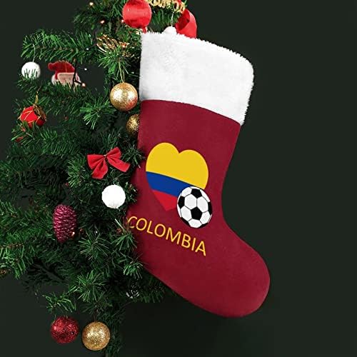 Любовта Колумбия Футбол Коледни Чорапи, Коледни Чорапи Чанта Къщата На Семейство Коледен Декор