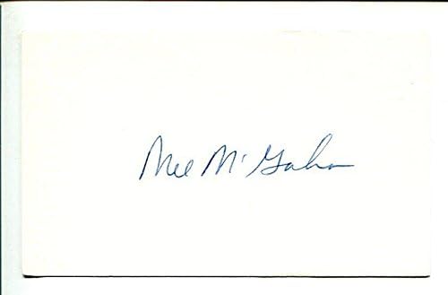 Мел Макгаха от Ню Йорк Никс, Арканзас Рейзорбэкс от Оукланд А, Подписано Автограф - MLB Cut Signatures