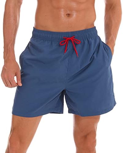 Спортни къси Панталони за Мъже, Обикновена Дишащи Дантелени Непромокаеми Панталони с Четвърт Дължина, Плажни