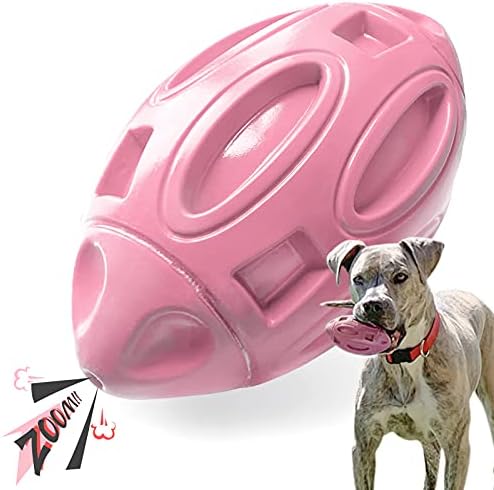 EASTBLUE Пищащие играчки за кучета за агресивни Жевателей: Гума интерактивен топка за кученца с пищалкой, почти