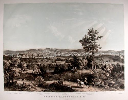 Вид на Манчестър, щата Ню Йорк, съставени по скици, направени близо до скалите Реймънд Дж. Bi Бачелдером през