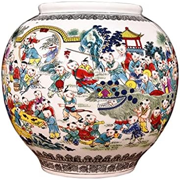 WODMB ваза Порцелан Антични Фигурка Байзи Голяма Ваза Китайската Класическа Дневна Декорация на Дома, Украса,