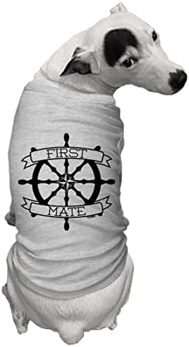 Тениска за кучета Tcombo First Mate (светло сив, 3 пъти повече)