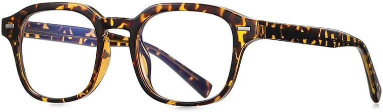 Квадратни очила за четене RESVIO за мъже в Ретро стил TR90 Прозрачни, за четене ръчно изработени, Прозрачни
