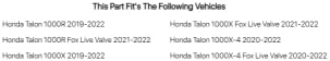 БИВНЕВАЯ лебедка Тел тросом и монтажна плоча с тегло 2500 кг. за Honda Талон 1000X Fox Live Valve 2021