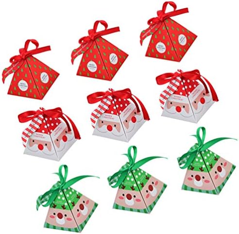 Опаковъчна хартия Hemoton, 30 бр., коледни чанти, коледни кутии за бонбони, подаръчни кутии за коледни сладки