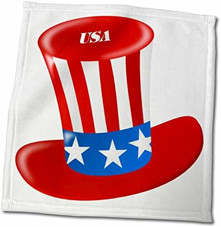 3dRose Florene Patriotic - Червено-Бяло-Син цилиндър с кърпи от САЩ (twl-44895-1)