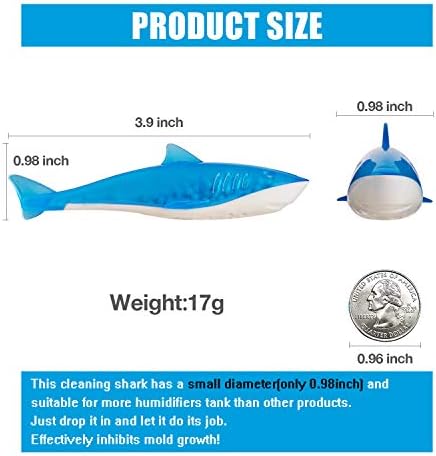 Пречистване на Резервоар Овлажнител LIFVEAN Fish Shark Fit Ултразвукова Изпаряване Овлажнител За Пречистване на Вода - 8 Опаковки
