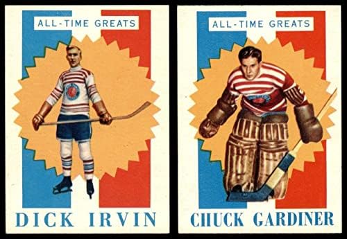 1960-61 Бие Чикаго Блекхоукс в Близост до Командния сет от 5 Хокей картички от БИВШИ надпечатками