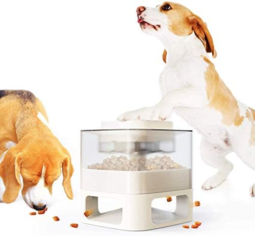 А за кучетата, а за играчки за домашни любимци, автоматичен опаковка храна за кучета с интерактивни упражнения (бял)