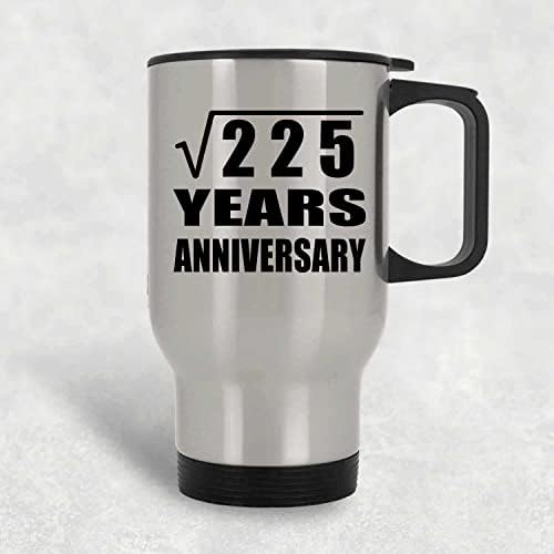 Designsify 15-та Годишнина на Корен Квадратен от 225-годишна Годишнина, Сребърен Пътна Чаша 14 грама, на Изолиран