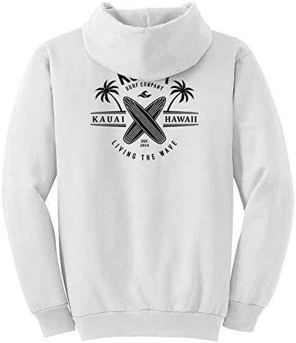 Koloa Surf Мъжки Пуловер с логото на Kauai Surfboards, Hoody с качулка, Малка-5X-Large