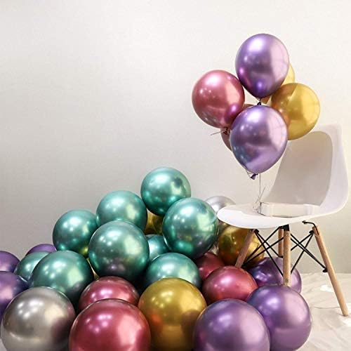 Балони за партита 12 инча 50шт Различни Цветове Метални Латексови Балони На Рожден Ден Гелиевые балони