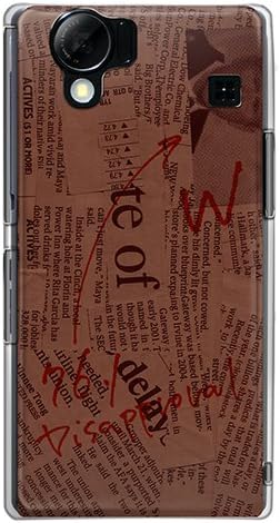 CaseMarket SoftBank AQUOS Phone (102SH) Прозрачен твърд калъф от поликарбонат [Газетно - кафяв]