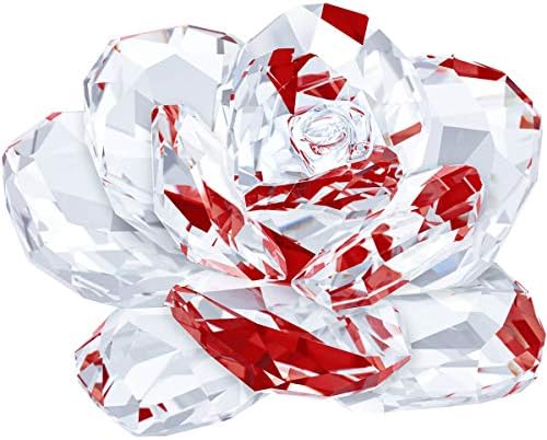 Неподправена Фигурка Рози от Кристал SWAROVSKI - един Искрящ Цветен Орнамент - Стъклена украса за дома и офиса