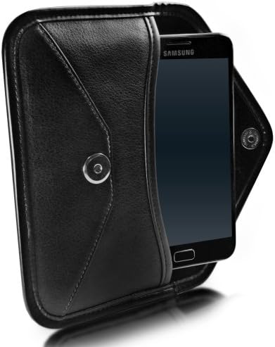 Калъф BoxWave, който е Съвместим с Oppo Reno 7 Pro - Луксозна Кожена чанта-месинджър, чанта-плик от изкуствена