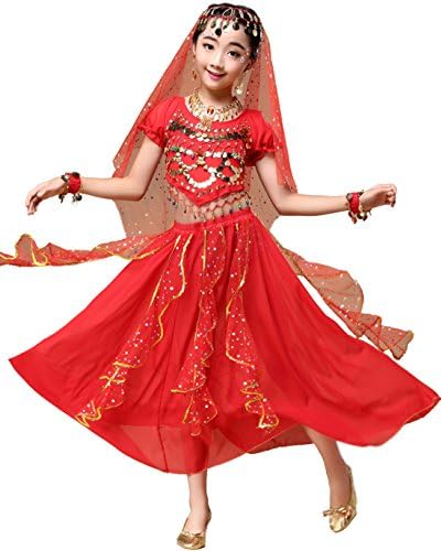 Начинът, По Който Едно Момиче Танц На Корема С Пайети Индийски Танцов Костюм Дрехи За Хелоуин Карнавал Комплекти