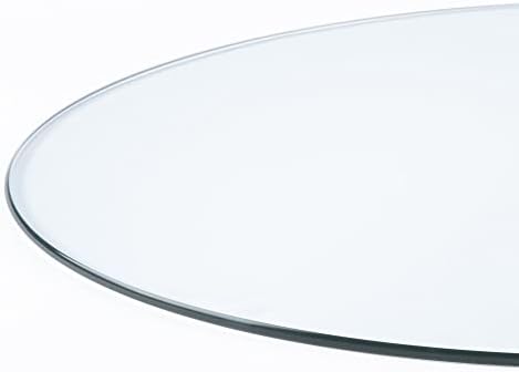 Стъклена горна част: закалено стъкло с кръгла кант 36 инча дебелина 3/8 инча по ръба на молив