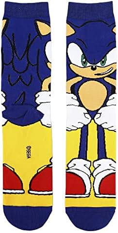 Комплект чорапи Bioworld Sonic на Таралеж с главните герои Animigos, Ежедневни Экипажная облекло за мъже, 3