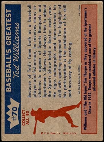1959 Fleur 70 Джим Торп Бостън Ред Сокс (бейзболна картичка), БИВШ играч на Ред Сокс