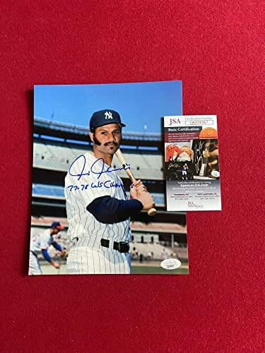Крис Чамблисс, Винтажное снимка с автограф (JSA) 8x10 (ROY Ins) (Янкис) - Снимки на MLB с автограф
