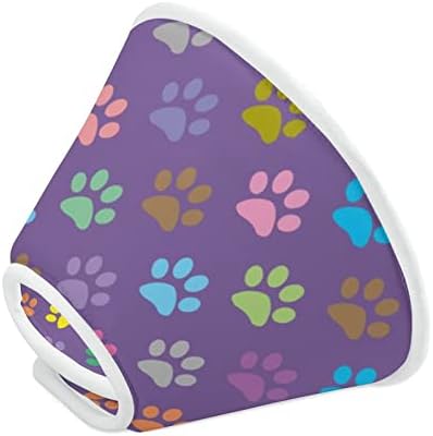 Цветен нашийник с тънки, във формата на кучешки лапи, регулируема яка за възстановяване на домашни любимци, защитен нашийник за кучета котки