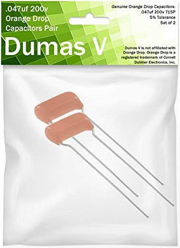 .047uf 200v Оранжево, една сълза форма кондензатори 715P от полипропилен (опаковка от 2) на фирма Dumas V