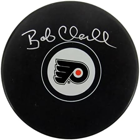 Хокейна шайба Боби Кларк Хофа Филаделфия Флайърс с автограф от JSA - за Миене на НХЛ с автограф