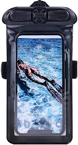 Калъф за телефон Vaxson Черно, Съвместим с водоустойчив калъф Huawei Honor 4 Play Dry Bag [Без защитно фолио