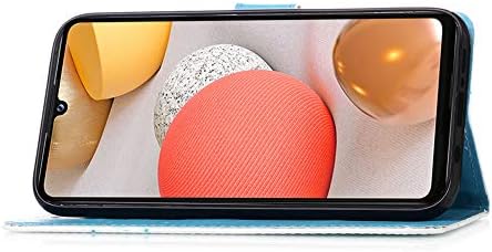 MEIKONST Galaxy A42 5G калъф Стилен Цветен Портфейл от изкуствена кожа с панти на капака, Държач за карти, Поставка,