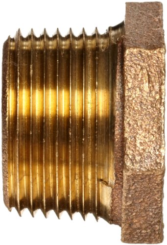 Anderson Metals-38110-2012 Фитинг за тръба от месингова резба, Шестостенни буш, 1-1/4 Външен x 3/4Вътрешен