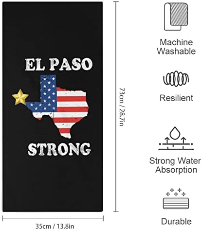 Кърпи за ръце от Микрофибър със силен Флага на САЩ в Ел Пасо, Супер Впитывающее Кърпа, Бързосъхнеща Гъба