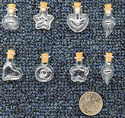 BesYouSel Корк бутилки с обем 1 мл, Малки Прозрачни Стъклени буркани, Флакони, Прозрачни Стъклени бутилки с