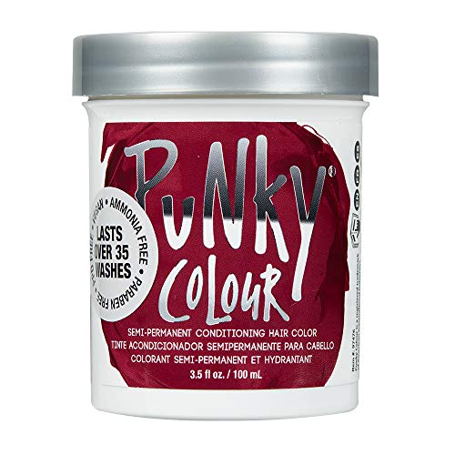 Полупостоянный Кондиционирующий цвят за косата Punky Red Wine, не повреждающая косата боя, веганская, без PPD