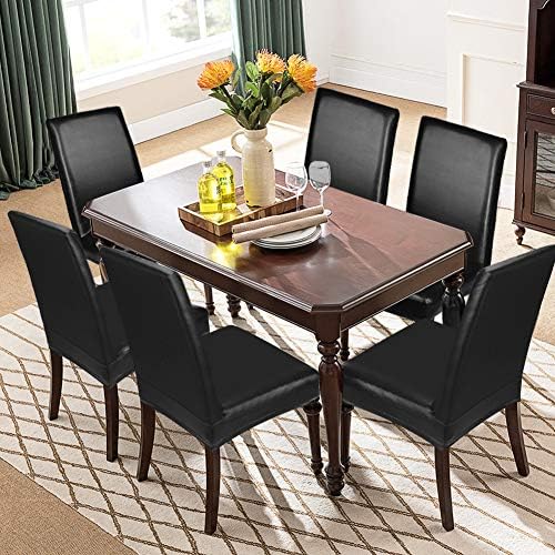 Седалките за масата За хранене столове Fuloon, Калъф За столове от Изкуствена кожа, Издръжлив и Водоустойчив