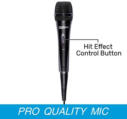 Професионален микрофон за караоке Singtrix с натискане на бутон и стойка за микрофон - Универсално закрепване