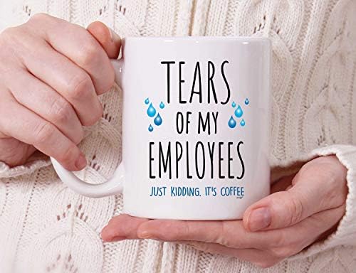 Чаша Whizk Boss За Жени И Мъже - Tears of My Employees Staff Смешни Coffee Large 15oz - Благодарност Лейди,