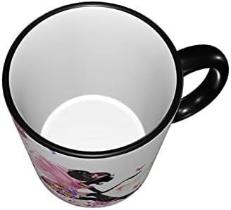 SXEACVS Цвете, Пеперуда Керамични Кафеена Чаша Чай С Мляко Чаша за Жени, Мъже домашен Офис Персонализирани Забавен