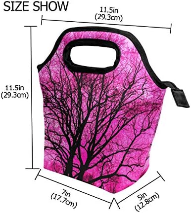 HEOEH Розова Чанта за Обяд под формата на Дърво Сакуры, Чанта-Хладилник, Чанта-Тоут, Изолирани Обяд-Апарати