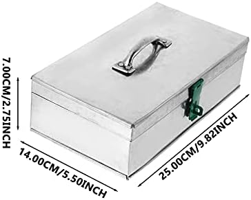 Метална Кутия за инструменти Cabilock, Касов кутия с Ключалка за ключове, Преносим Стоманена Кутия за инструменти