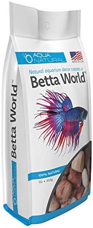 AquaNatural Betta World - Крем с роза, 1 паунд, чакъл / камъни / субстрат за аквариум / купи, червено и бяло